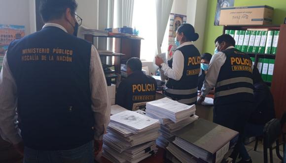 Personal de la Fiscalía y Policía Anticorrupción realizó diligencias en la Municipalidad Distrital de Pocollay