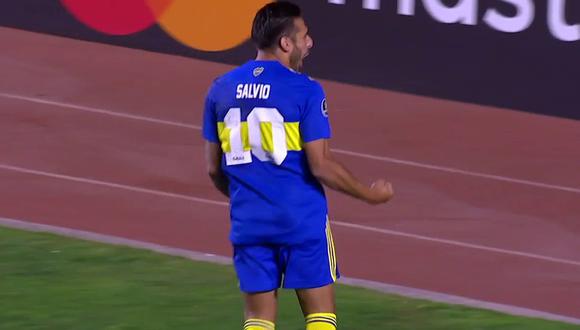 Eduardo Salvio adelantó el marcador a favor de Boca Juniors en la altura. Foto: Captura de pantalla de ESPN.