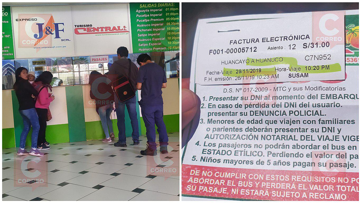 Turismo Central continúa vendiendo pasajes a la selva pese a suspensión