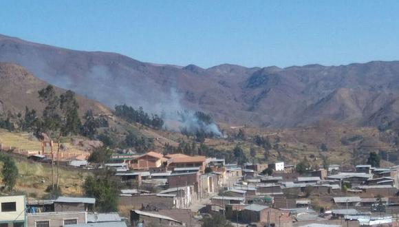 Incendio forestal destruye bosque de Agencia Agrícola en Tarata