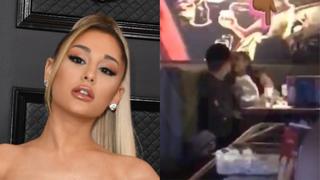 Ariana Grande es captada besando a un hombre desconocido en un bar (VIDEO)