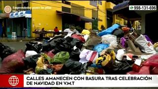 Registran gran cantidad de basura en calles de VMT tras celebración de Navidad (VIDEO)