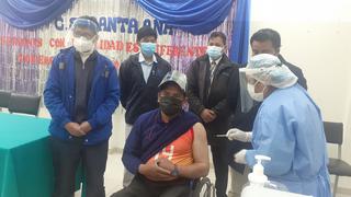 Huancavelica es la primera región en vacunar a personas con discapacidad