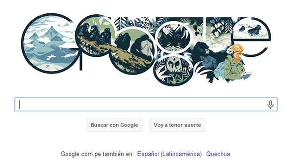 Dian Fossey protagoniza el Doodle de Google