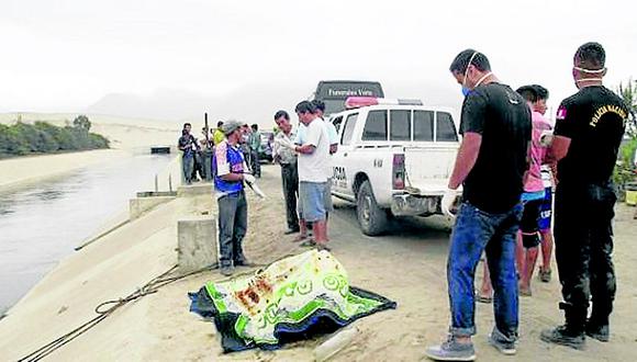 Hallan muerto a agricultor en canal de regadío, cerca de vía Santa-Chuquicara