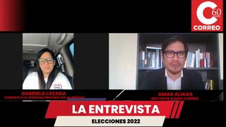 Gabriela Lozada: “Vengo con un partido que no le debe nada a nadie, no vengo con campaña millonaria” (VIDEO)