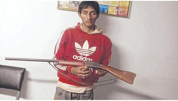 Hombre es detenido con una escopeta en Otuzco