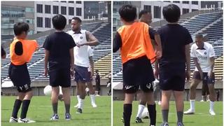 Neymar fue a recoger una pelota, amagó un patear y asustó a un niño (VIDEO)