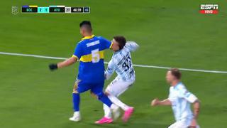 Carlos Zambrano y la dura falta que pudo ser penal en el partido de Boca Juniors y Atlético Tucumán (VIDEO)