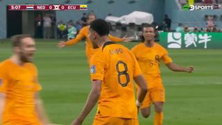Ecuador vs. Países Bajos: Gakpo definió con fuerza para hacer el 1-0 en Qatar 2022 (VIDEO)