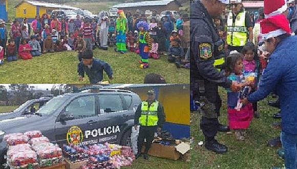 Policía de Carreteras organiza chocolatada y obsequia juguetes a niños