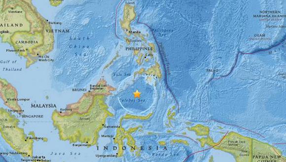 Terremoto de 7.2 grados sacude el mar entre Indonesia y Filipinas