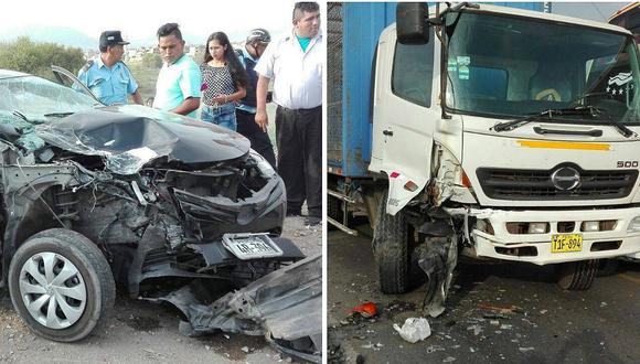 Trujillo: Choque entre auto y camión deja un herido (VIDEO) 