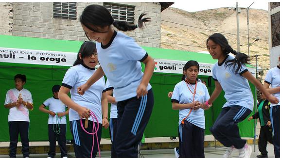 ​La Oroya: escolares celebran Día Internacional del Juego