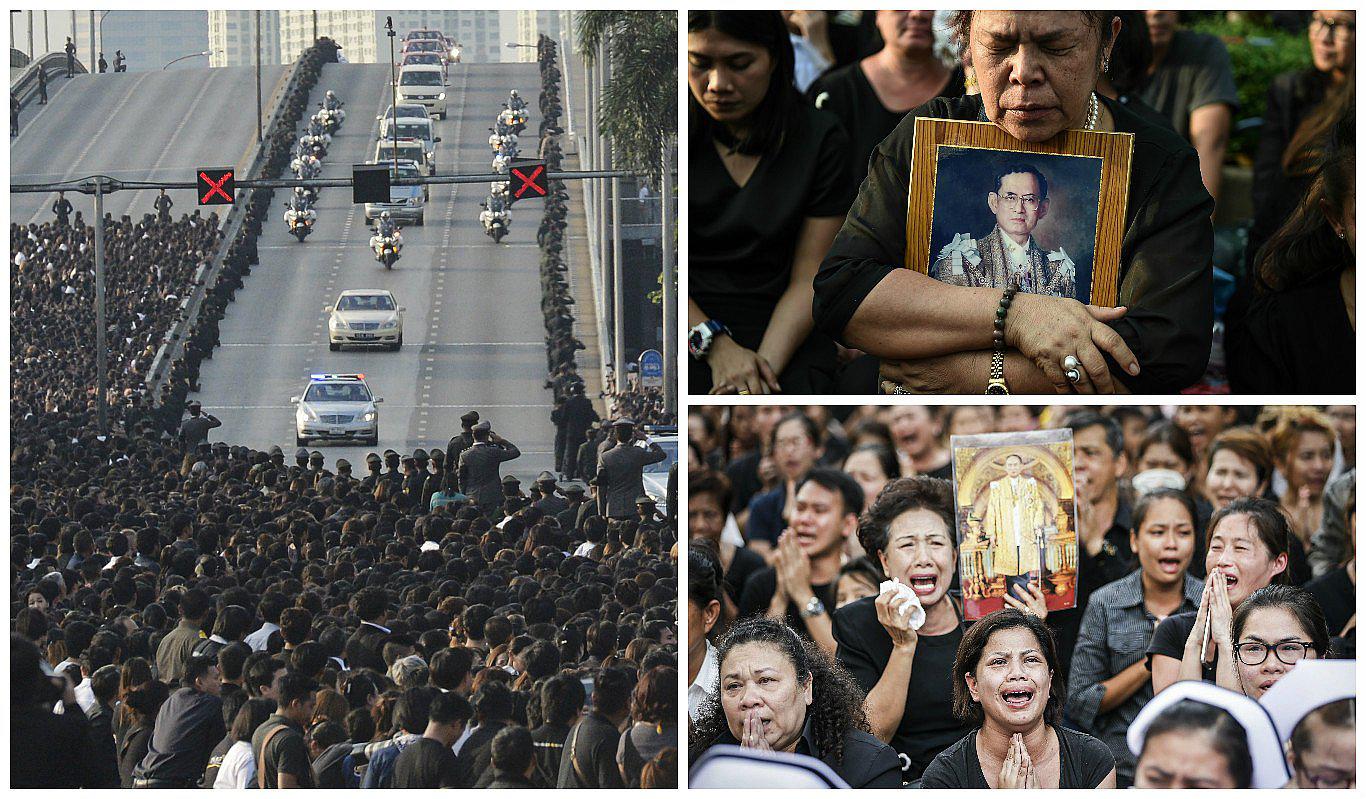 Tailandia: El féretro del rey Bhumibol es trasladado en procesión hasta el palacio real (VIDEO)