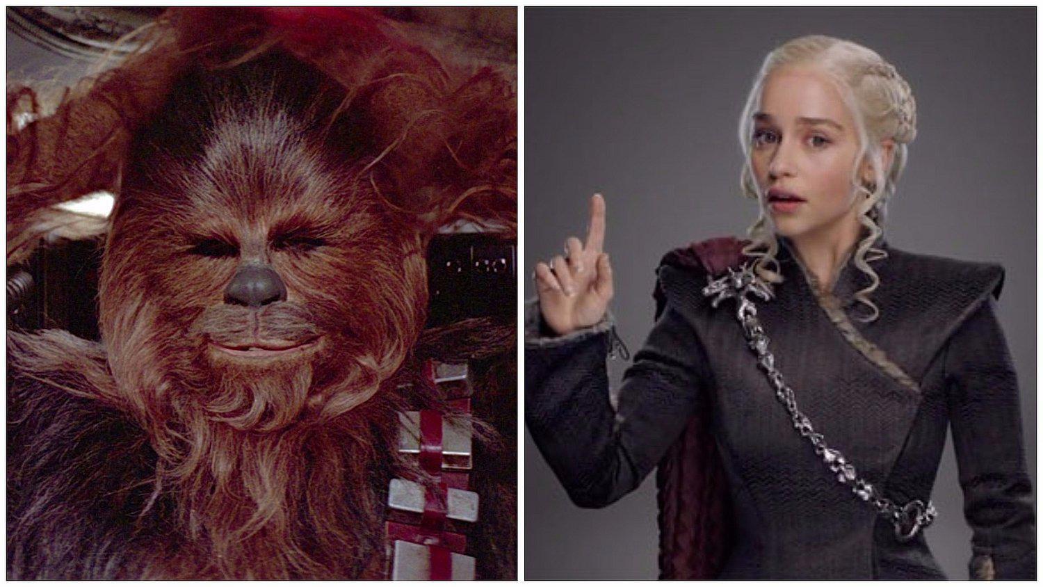 Emilia Clarke celebra 10 millones de seguidores en Instagram junto a Chewbacca (VIDEO)