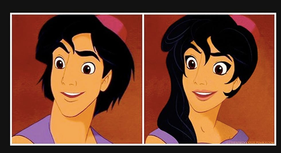 Así se verían príncipes de Disney si fueran mujeres
