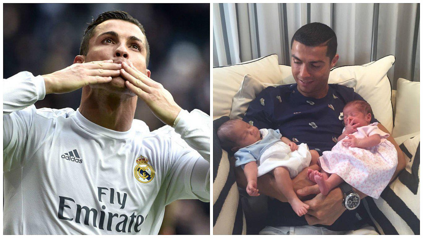 Cristiano Ronaldo presenta a sus gemelos Mateo y Eva con emotiva foto