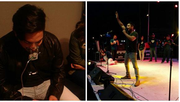 ​Erick Elera se desmaya antes de show en Huancayo (VIDEO)
