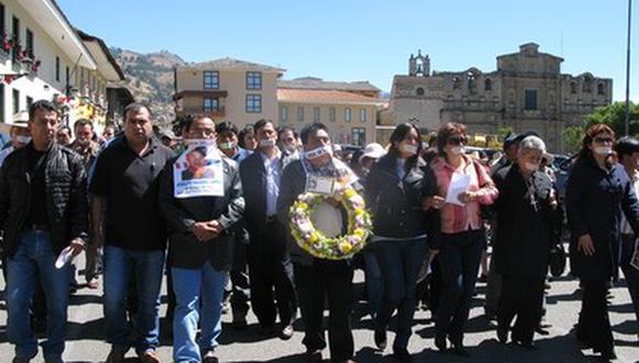 Santos lidera marcha en pleno estado de emergencia en Cajamarca