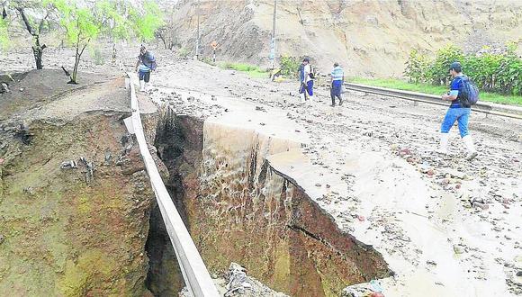 Alto Piura: Lluvias dañan carreteras y 130 hectáreas de cultivos