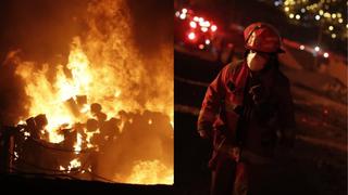 Incendio en Ventanilla: Bomberos continúan luchando para apagar las llamas (FOTOS)