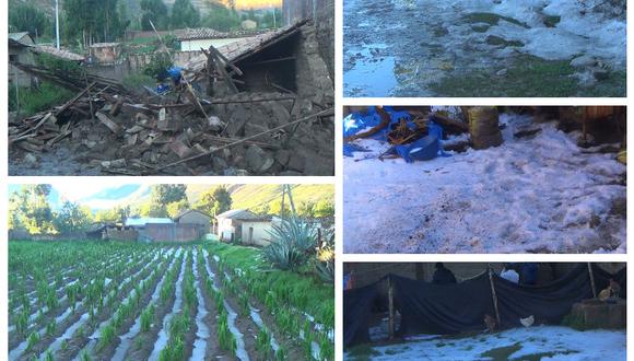 Junin: Casas destruidas y cultivos dañados deja granizada en Chupuro (VIDEO)