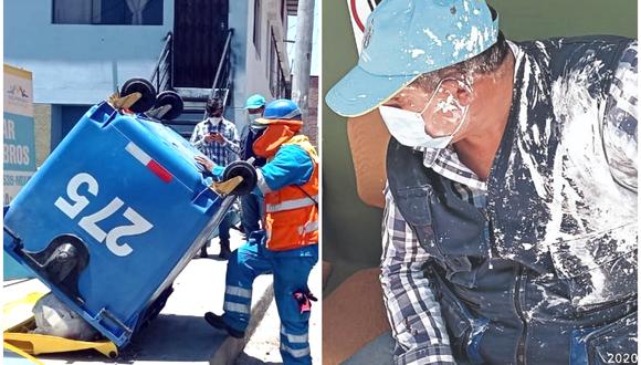 Vecinos se oponen a la colocación de contenedores en las calles y agreden a trabajador municipal| Municipalidad de Mariano Melgar