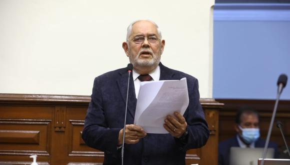 El congresista Jorge Montoya sustentó el informe en mayoría de la comisión que investigó el proceso de Elecciones Generales 2021. (Foto: Congreso)