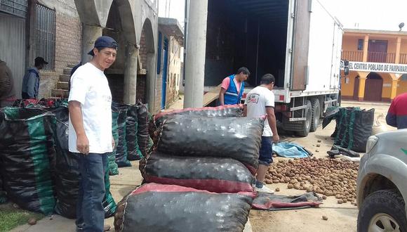 Agricultores de Acocro donaron 15 toneladas de papa para damnificados del norte del país
