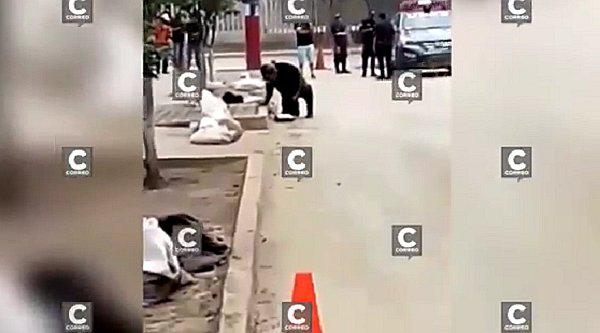 ​Dejan explosivo frente a Municipalidad de San Juan de Lurigancho