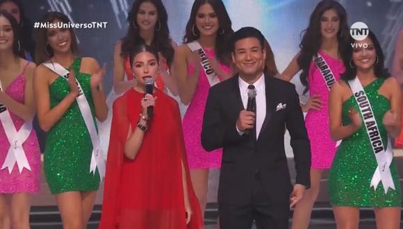 Mario Lopez y Olivia Culpo fueron los presentadores del Miss Universo 2021. (Foto: Captura TNT)