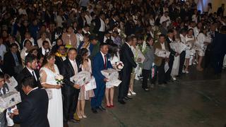 En matrimonio civil masivo de Huancayo, 175 parejas se dieron el “sí, acepto”