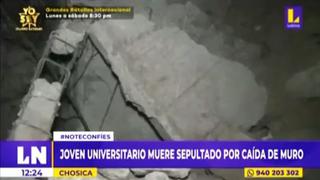 Joven de 22 años fallece sepultado por el desmonte de una obra mientras descansaba, en Chosica (VIDEO)