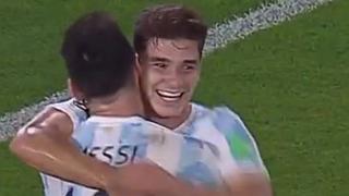 Llegó el primero de Argentina: Julián Álvarez puso el 1-0 sobre Ecuador (VIDEO)