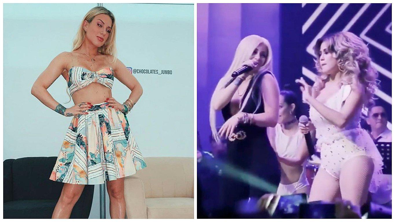 Leslie Shaw sorprende al incursionar en la salsa cantando junto a Amy Gutiérrez (VIDEO)