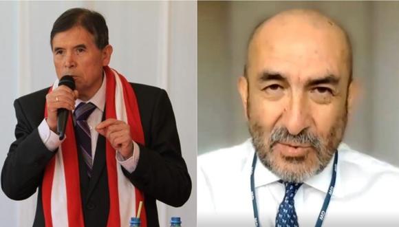 Ciro Gálvez, candidato a la presidencia del Perú por el partido Runa, y el doctor Elmer Huerta. | Foto: Composición.