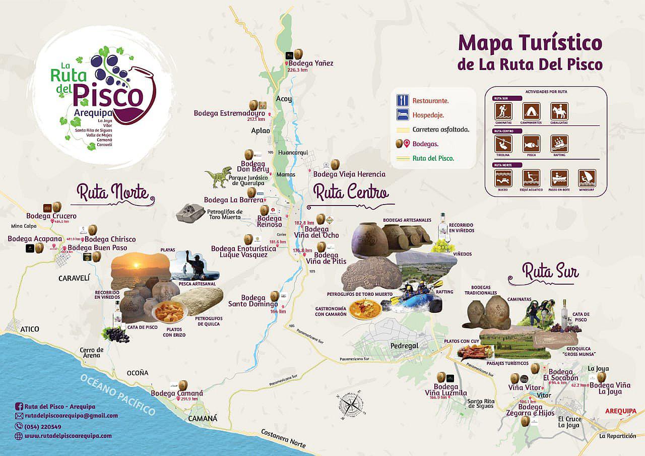 Las 22 bodegas que son parte de la Ruta del Pisco