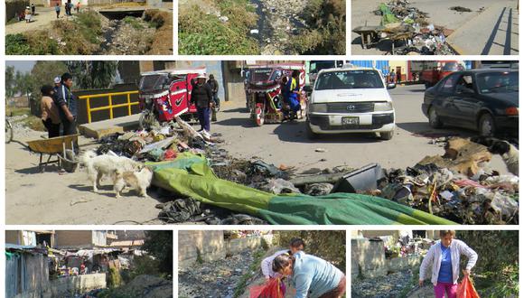 ​Bloquean con basura puente que une Huancayo con Chilca (VIDEO)