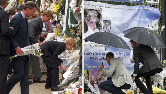 Lady Di: Príncipes William y Harry visitan a su madre con flores (FOTOS)