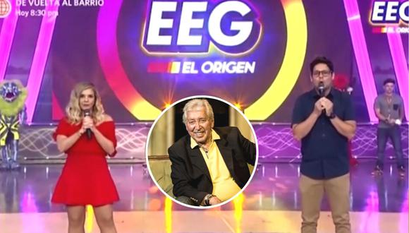 Conductores del reality 'EEG' se despiden de Osvaldo Cattone con emotivas palabras. (Foto: Captura América TV)