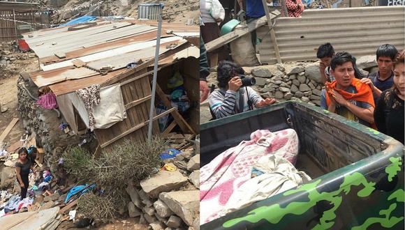 ​Huachipa: Madre e hijo mueren tras ser sepultados por un huaico (VIDEO)