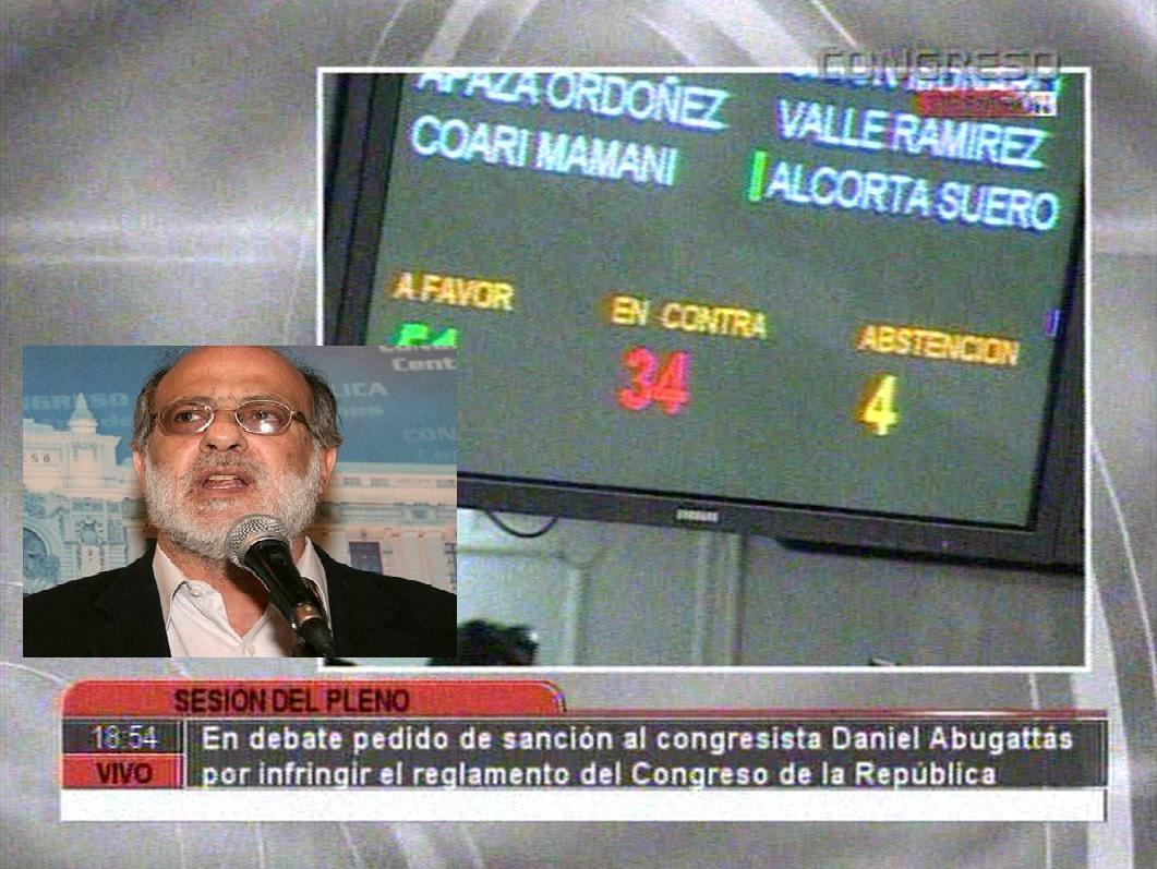 Daniel Abugattas suspendido 120 días por transmitir en vivo sesión secreta en el Congreso
