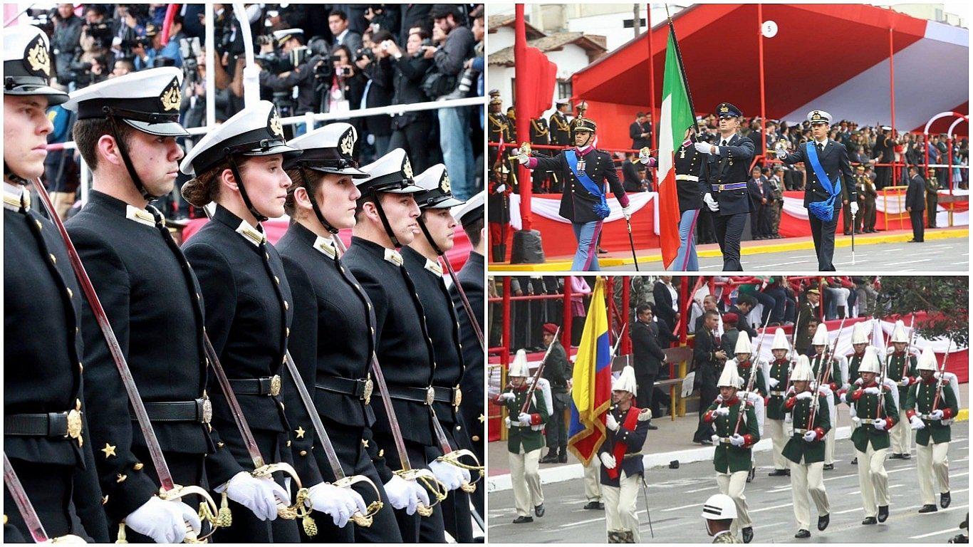 Fiestas Patrias: Delegaciones militares extranjeras participaron en Parada Militar (VIDEO)