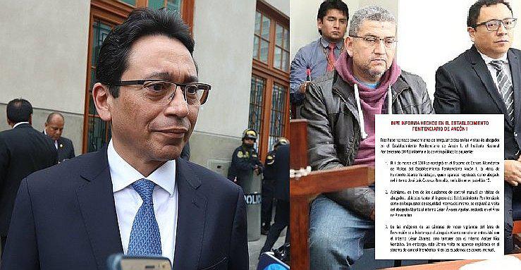 Investigarán visita de abogado Humberto Abanto a exjuez Walter Ríos en penal Ancon I