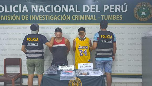 Según la Policía, los detenidos pretendían asaltar a un comerciante de pescado que transportaba una fuerte cantidad de dinero por la venta de sus productos en el Ecuador