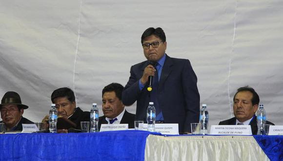 Gobernador provisional de Puno, Agustín Luque Chaiña, podría ser revocado. (Foto: Difusión)