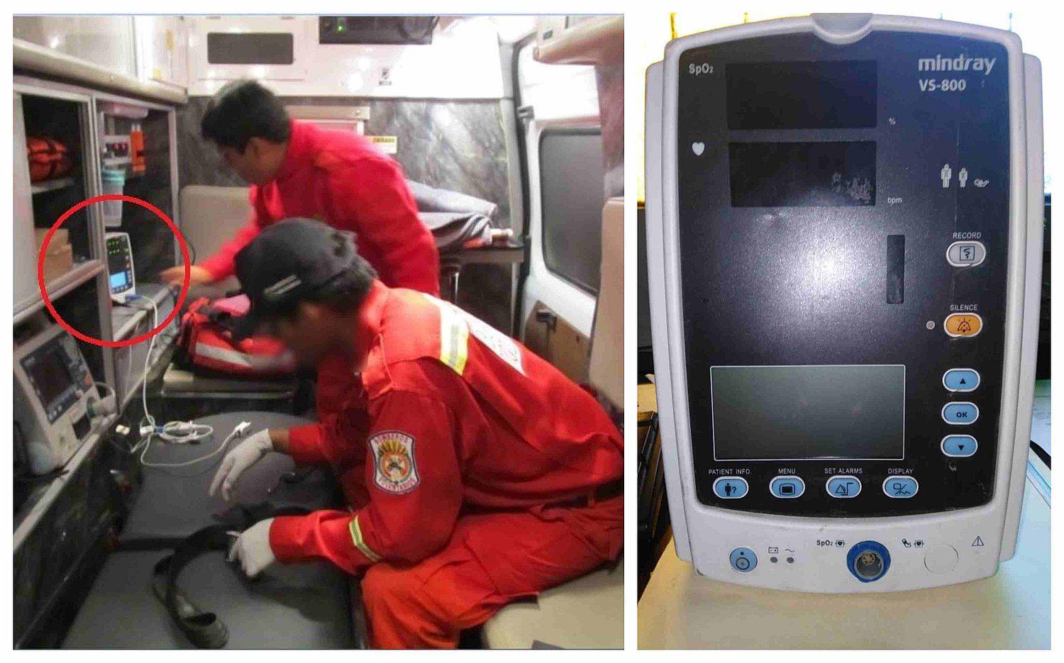 Hurtan equipo médico de una ambulancia del cuerpo de bomberos