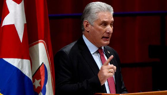 El presidente de Cuba Miguel Díaz-Canel. (AFP).