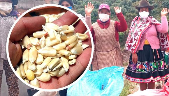 Campesinos donan una tonelada de maíz para alimentar a quienes no recibieron bonos en Cusco